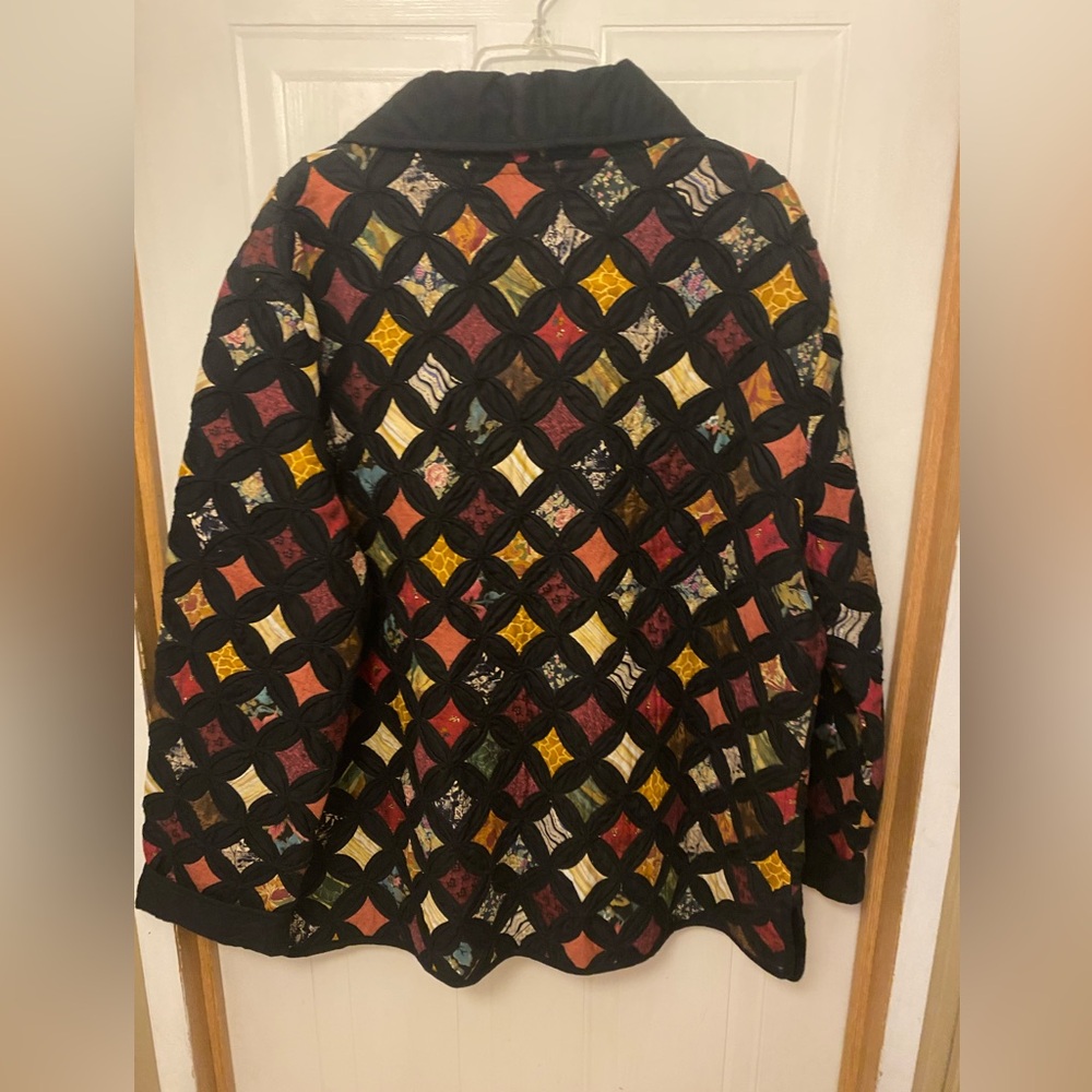 VTG Donna Sharp Quilted Patchwork Coat - image 2